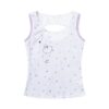 Star & Apple Motif Tank Top — Purple & White Colorblock