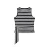 Striped Tie-Strap Tank Top — Heather Grey