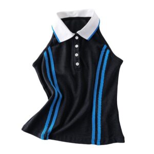 Color-Block Striped Athletic Tank Top
