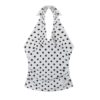 Classic Black Polka-Dot Spaghetti-Strap Tank Top