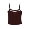 Y2K Style Red Lace Tank Top